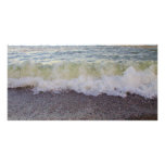 Waves Hitting the Beach Shore 2 Customized Photo Card