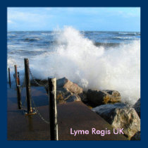 Waves Lyme Regis UK posters