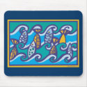 Waves of Fish mousepads