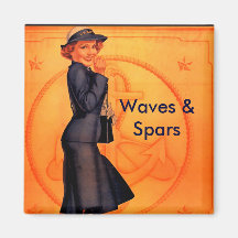 Waves or Spars Refrigerator Magnet
