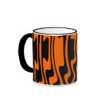 Wavey Stripey - Black and Orange Coffee Mug