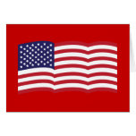 Waving American Flag Greeting Cards