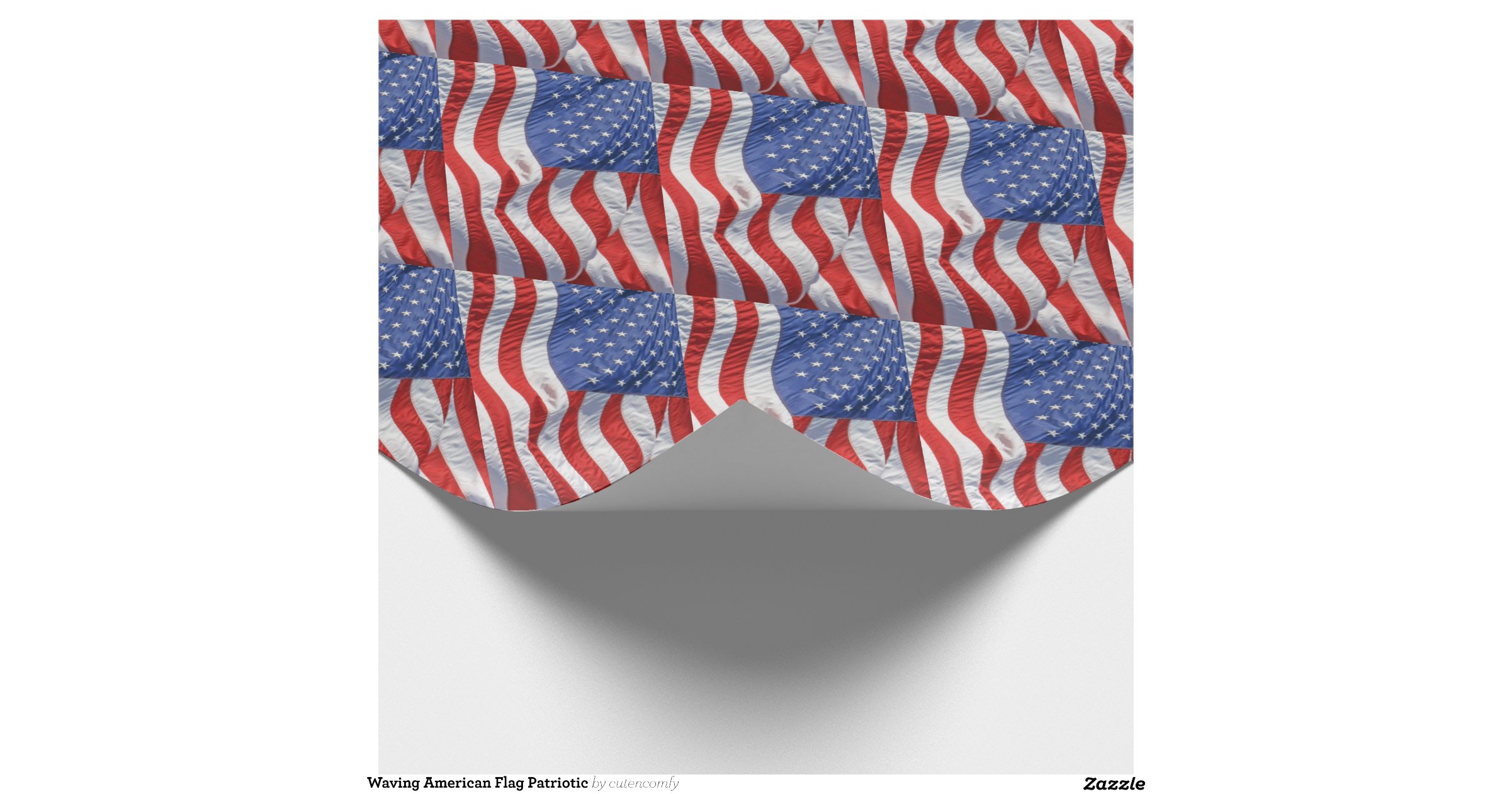 Waving American Flag Patriotic Gift Wrap Paper Zazzle