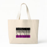 Waving asexual pride flag tote bag