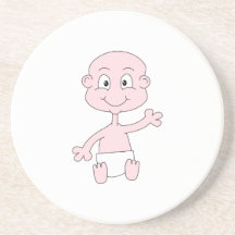 Waving Cute Baby. Coasters