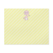 Waving Cute Baby, on yellow stripes. Custom Full Color Flyer