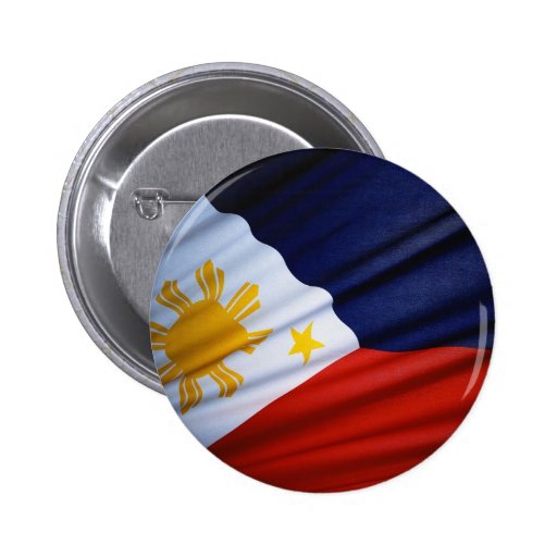 Waving Filipino Flag Button