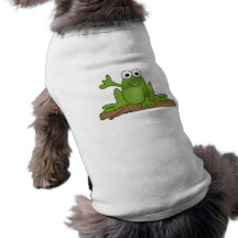 waving froggy frog pet shirt