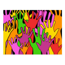 Waving Hands Post Card