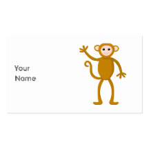 Waving Monkey. Business Card