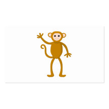 Waving Monkey. Business Card Templates
