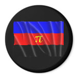 Waving polyamory flag refrigerator magnets