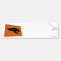 Waving Sea Turtle Nesting Flag Bumper Sticker