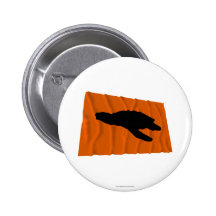 Waving Sea Turtle Nesting Flag Pinback Buttons