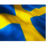 Waving Swedish Flag photo sculptures