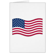 Waving USA Flag	Greeting Card