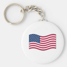 Waving USA Flag	keychain