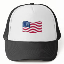 Waving USA Flag	trucker hat