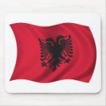 Wavy Albania Flag Mouse Pads