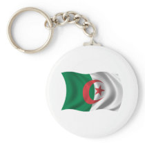 Wavy Algeria Flag Key Chains