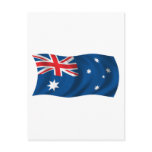 Wavy Australia Flag postcards