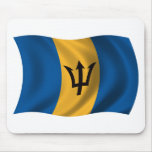 Wavy Barbados Flag Mousepads