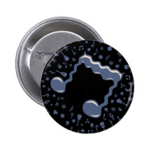 Wavy Eighth Pinback Buttons