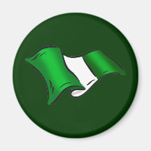 Wavy Nigerian flag for Nigeria admirers Magnet