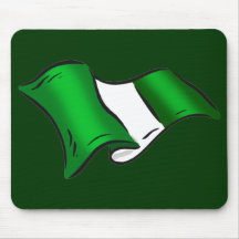 Wavy Nigerian flag for Nigeria admirers Mouse Pad