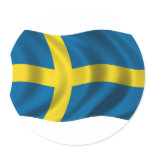Wavy Sweden Flag stickers