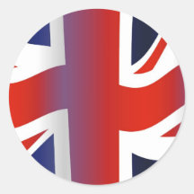 Wavy UK Round Stickers