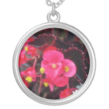 Wax Begonia (Begonia) flowers Necklace