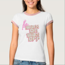 Wax On Wax Off Pink t-shirts