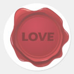 Wax Seal of Love Round Stickers
