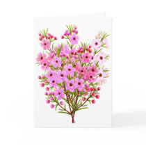 Waxflower Bouquet Greeting Card