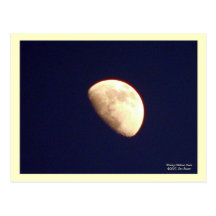 Waxing Gibbous Moon Postcard