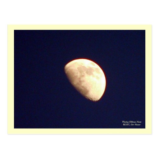 Waxing Gibbous Moon Postcard