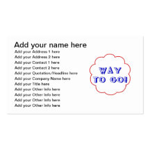 Way to go! business card templates