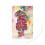 Way up high Mocko Jumbie Round Sticker