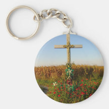 Wayside Crucifix, Romania Keychains