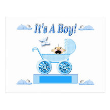 WBaby Buggy-boy Postcard