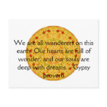 We are all wanderers on this earth....GYPSY QUOTE Postcards
