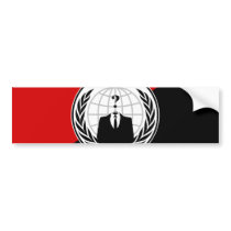 We Are Anonymous Anarchist Flag Bumper Sticker