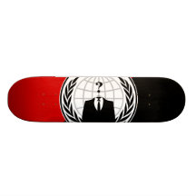 We Are Anonymous Anarchist Flag Custom Skate Board