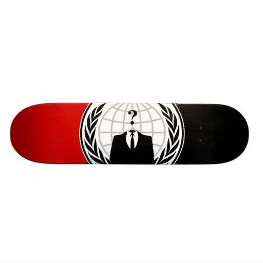 We Are Anonymous Anarchist Flag Custom Skate Board