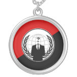 We Are Anonymous Anarchist Flag Necklace