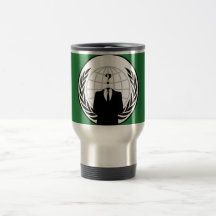 We Are Anonymous Green and Black Flag Mug
