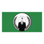 We Are Anonymous Green and Black Flag photo cards