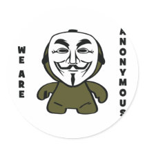We Are Anonymous Round Stickers