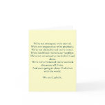 We are Catholic: notecard